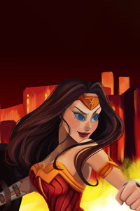 Wonder Woman The Champion Of Truth (1242x2668) Resolution Wallpaper