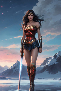 Wonder Woman The Warrior Princess (750x1334) Resolution Wallpaper