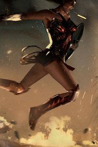Wonder Woman Vs Ares (640x1136) Resolution Wallpaper