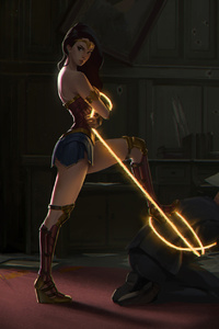 Wonder Woman Warrior Artwork HD (1125x2436) Resolution Wallpaper