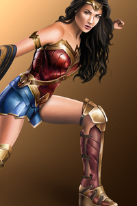 Wonder Woman Warrior Artworks (240x400) Resolution Wallpaper