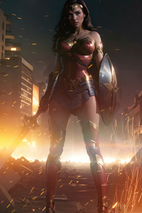 Wonder Woman Warrior Of Truth (640x1136) Resolution Wallpaper