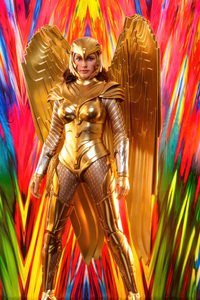 Wonder Woman Yellow Armor Suit 4k (1080x2160) Resolution Wallpaper