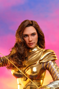 Wonder Woman Yellow Armor Suit (320x480) Resolution Wallpaper