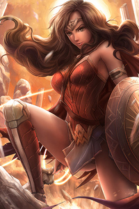 Wonderwoman Art2020 (640x1136) Resolution Wallpaper