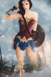 Wonderwoman Cute (480x800) Resolution Wallpaper
