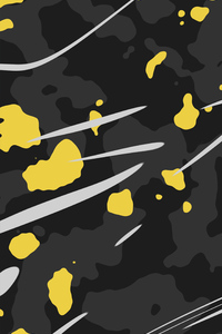 Yellow Color Splash Black Abstract 8k (1440x2960) Resolution Wallpaper