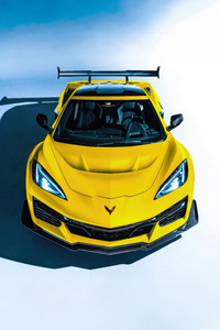 Yellow Corvette C5 2023 (2160x3840) Resolution Wallpaper