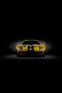 Yellow Ford Gt 2005 (1440x2560) Resolution Wallpaper