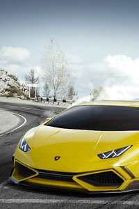 Yellow Lamborghini Huracan 4k