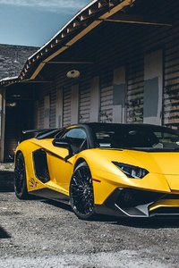 Yellow LamborghiniAventador (360x640) Resolution Wallpaper
