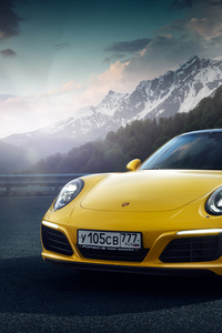 Yellow Porsche 918
