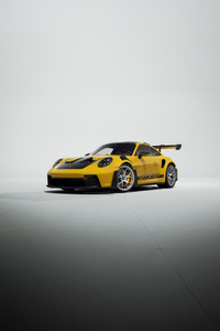 Yellow Porsche Gt3rs Weissach 2025 (1440x2560) Resolution Wallpaper