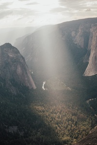 Yosemite Valley Green Grass Field 8k (640x1136) Resolution Wallpaper