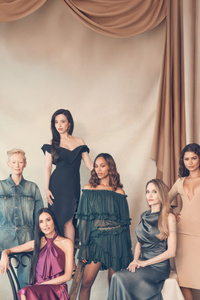 Zendaya Demi Moore Mikey Madison Zoe Saldana Angelina Jolie Tilda Swinton The Hollywood Reporter 2025 (360x640) Resolution Wallpaper