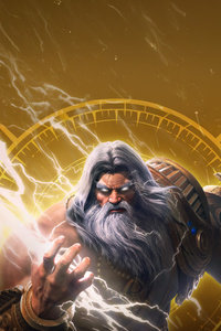 Zeus In Smite 2 (320x568) Resolution Wallpaper