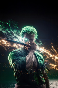 Zoro Roronoa From One Piece 5k (480x854) Resolution Wallpaper